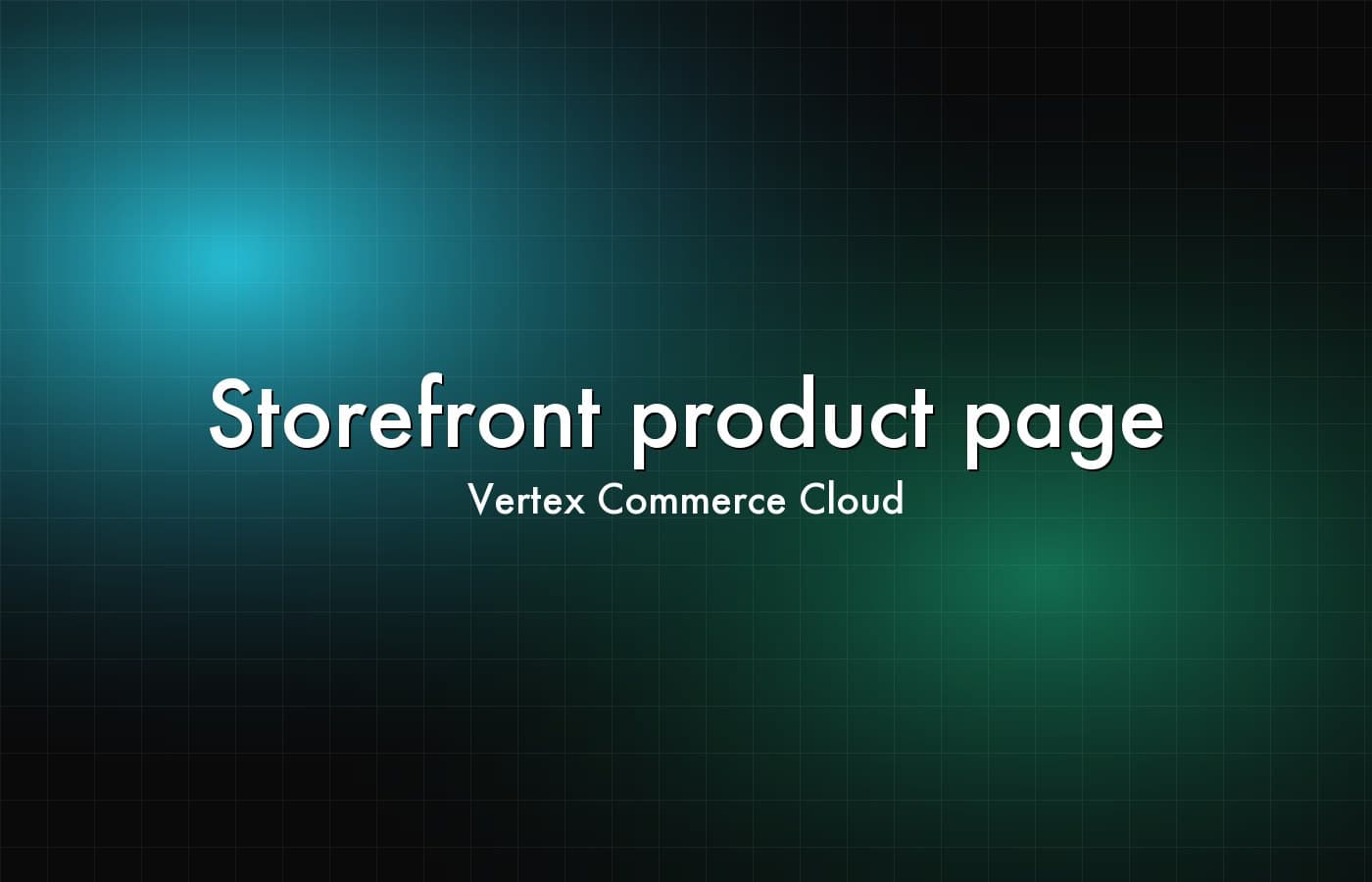 Vertex Commerce Cloud — Storefront product page